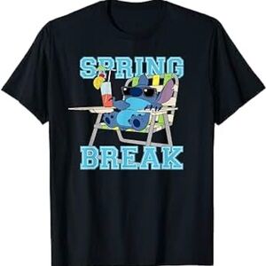 Disney Stitch Beach Chair Chill Spring Break Graphic T-Shirt Size XXL
